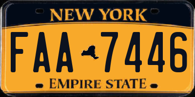 NY license plate FAA7446