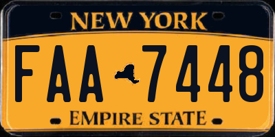 NY license plate FAA7448