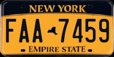 NY license plate FAA7459