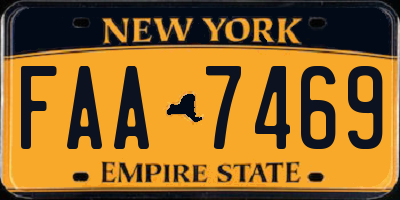 NY license plate FAA7469