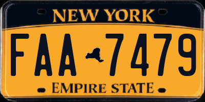NY license plate FAA7479