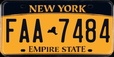 NY license plate FAA7484