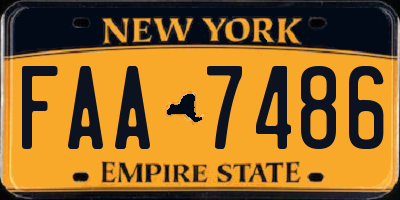 NY license plate FAA7486