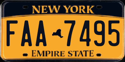 NY license plate FAA7495