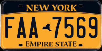 NY license plate FAA7569