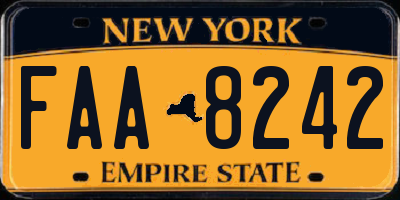 NY license plate FAA8242