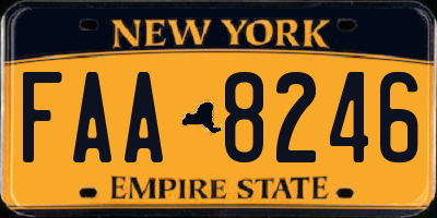 NY license plate FAA8246