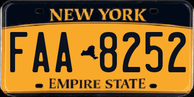 NY license plate FAA8252