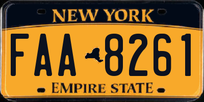 NY license plate FAA8261