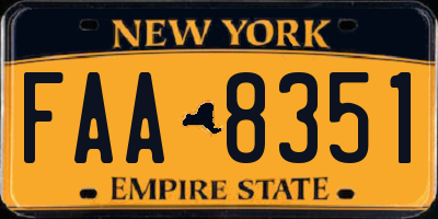 NY license plate FAA8351