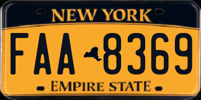 NY license plate FAA8369