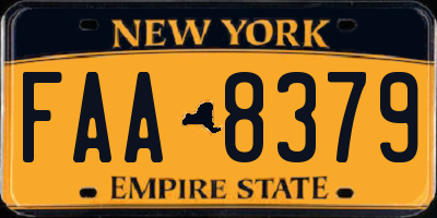 NY license plate FAA8379