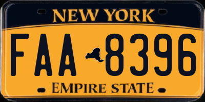 NY license plate FAA8396