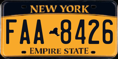 NY license plate FAA8426