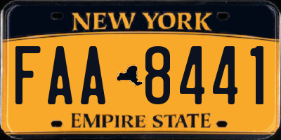 NY license plate FAA8441