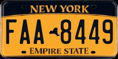 NY license plate FAA8449