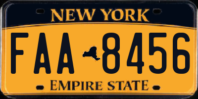 NY license plate FAA8456