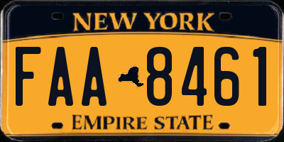 NY license plate FAA8461
