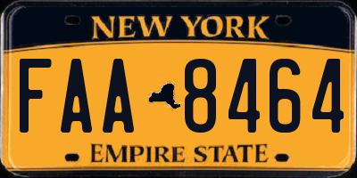 NY license plate FAA8464