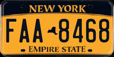 NY license plate FAA8468