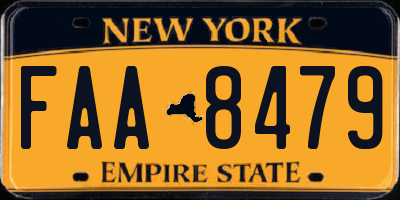 NY license plate FAA8479