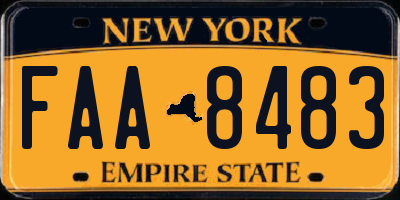 NY license plate FAA8483