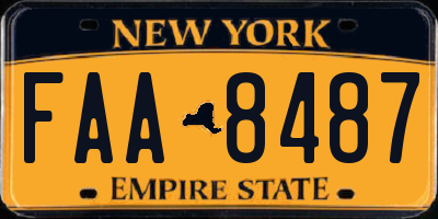 NY license plate FAA8487