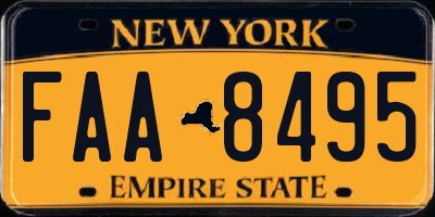 NY license plate FAA8495
