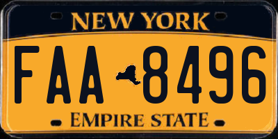 NY license plate FAA8496