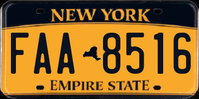 NY license plate FAA8516