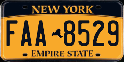 NY license plate FAA8529