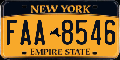 NY license plate FAA8546