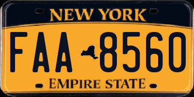 NY license plate FAA8560