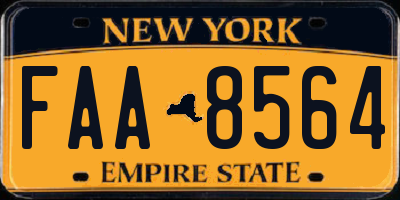NY license plate FAA8564