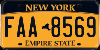 NY license plate FAA8569