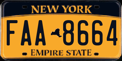 NY license plate FAA8664