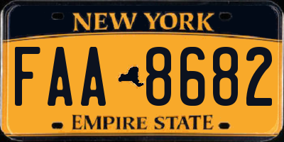 NY license plate FAA8682
