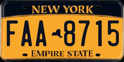 NY license plate FAA8715