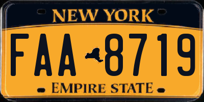 NY license plate FAA8719