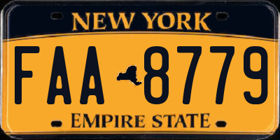NY license plate FAA8779