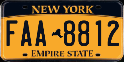 NY license plate FAA8812