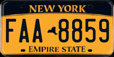 NY license plate FAA8859