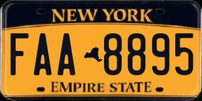 NY license plate FAA8895