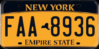 NY license plate FAA8936