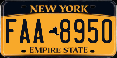NY license plate FAA8950