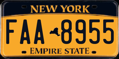 NY license plate FAA8955