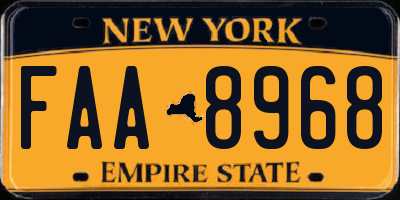 NY license plate FAA8968