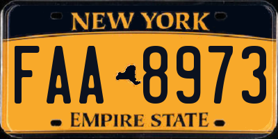 NY license plate FAA8973