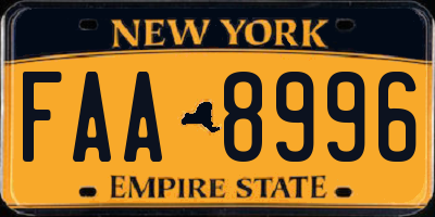 NY license plate FAA8996
