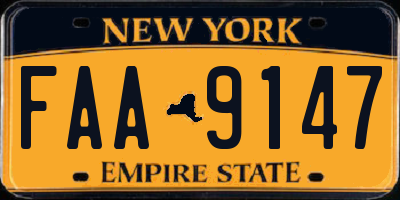 NY license plate FAA9147